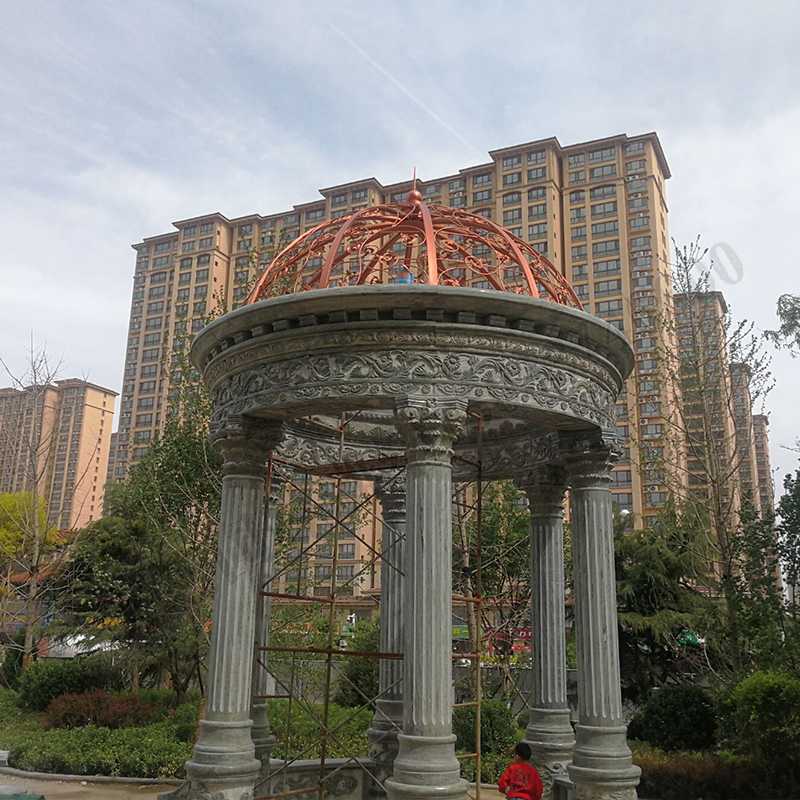 歐式景觀亭子，小區(qū)石雕涼亭，大理石石材亭子