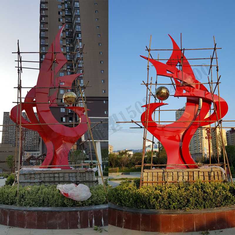 大型不銹鋼雕塑，不銹鋼鳳凰雕塑，小區(qū)不銹鋼景觀雕塑