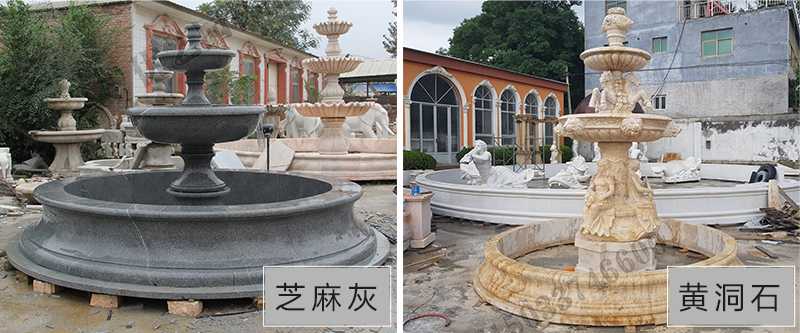 大理石景觀噴泉材質(zhì)，石雕噴泉工廠，定制大理石景觀噴泉