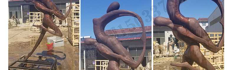 銅舞蹈人物雕塑，抽象男女人物雕塑，抽象跳舞人物銅雕塑