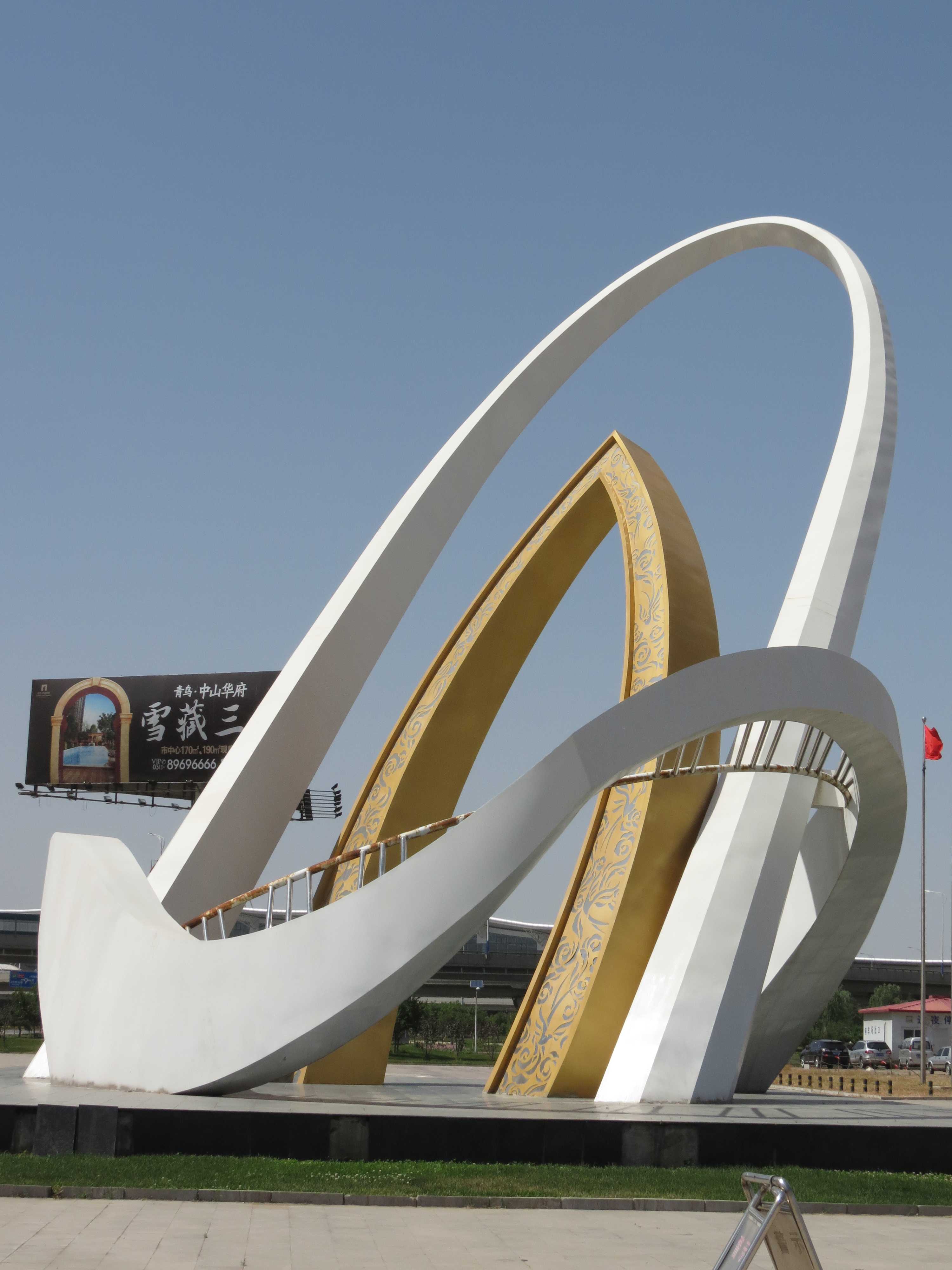 機(jī)場大型雕塑，不銹鋼機(jī)場雕塑，不銹鋼廣場景觀