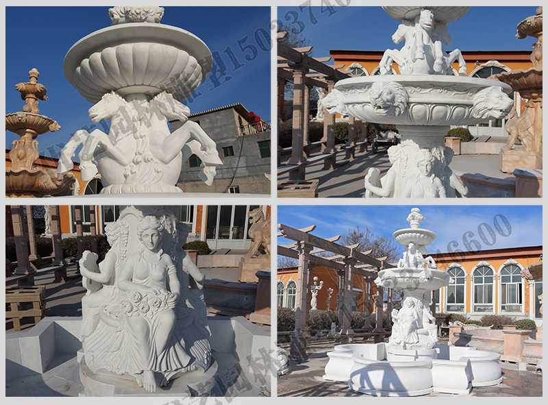 大理石噴泉，歐式人物動(dòng)物噴泉，室外景觀噴泉定制