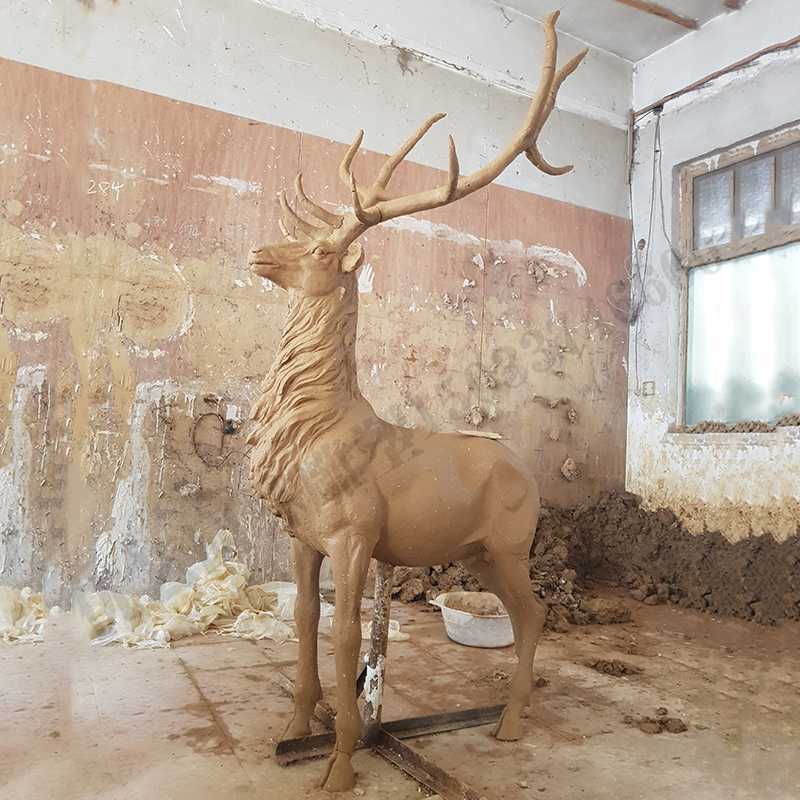 銅鹿模型，銅麋鹿雕塑，麋鹿模型，銅麋鹿泥模1.jpg