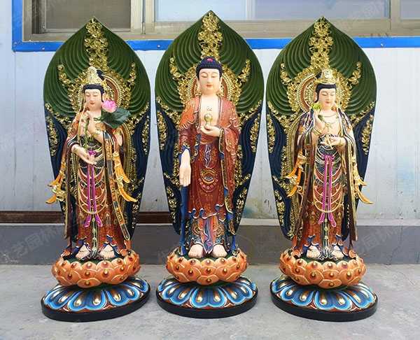 佛教西方三圣、東方三圣、華嚴(yán)三圣銅雕塑